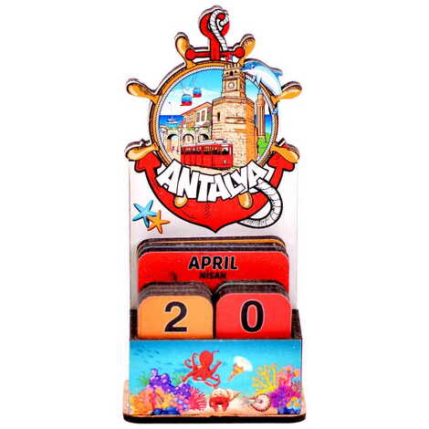 Toptan Antalya Temalı Myros Ahşap Masa Takvimi - 7