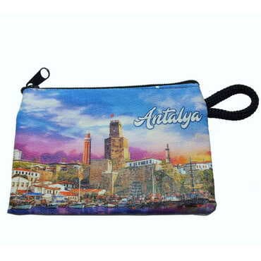 Antalya Themed Turkish Woven Wallet 113x80x8 mm - 4
