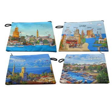 Antalya Themed Turkish Woven Wallet 215x155x8 mm - 2