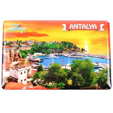 Toptan Antalya Temalı Myros Dikdörtgen Magnet 80x55 mm