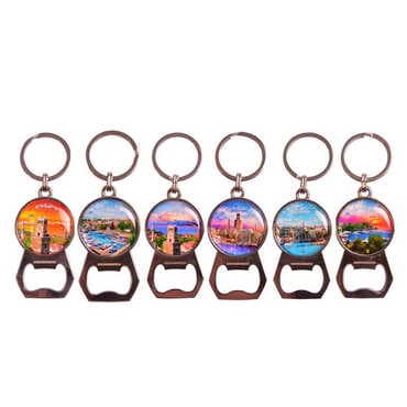 Antalya Themed Metal Keychain With Opener 35x120 mm - 2