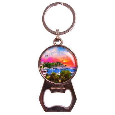 Antalya Themed Metal Keychain With Opener 35x120 mm - 4