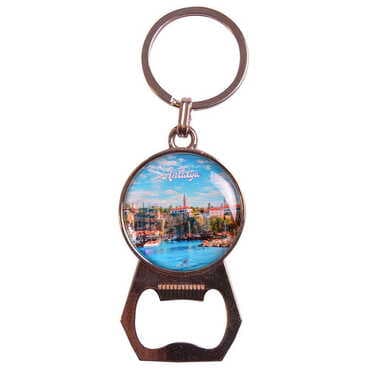 Antalya Themed Metal Keychain With Opener 35x120 mm - 5