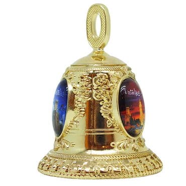 Antalya Themed Collectible Souvenir Metal Bell - Golden Color 45x60 mm - 3