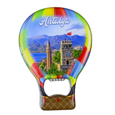 Antalya Temalı Myros Metal Balon Açacak Magnet T 102x73 mm - 1