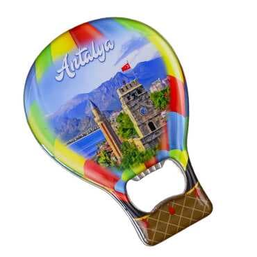 Antalya Themed Myros Metal Balloon Bottle Opener Refrigerator Magnet T 102x73 mm - 5