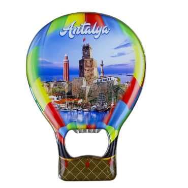 Antalya Themed Myros Metal Balloon Bottle Opener Refrigerator Magnet T 102x73 mm - 4