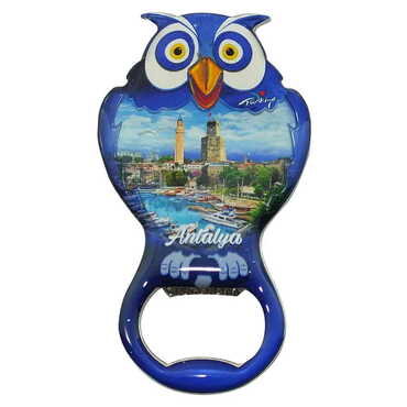 Toptan Antalya Temalı Myros Baykuş Açacak Magnet T 88*47 Mm - Myros