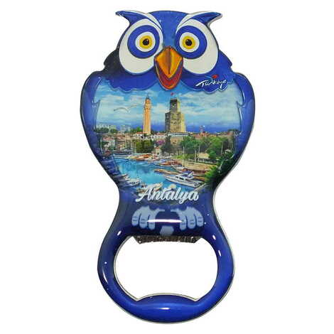 Toptan Antalya Temalı Myros Baykuş Açacak Magnet T 88*47 Mm - 1
