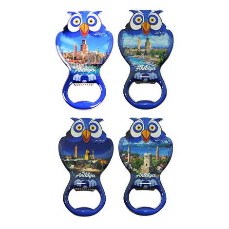 Toptan Antalya Temalı Myros Baykuş Açacak Magnet T 88*47 Mm - 3