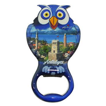 Toptan Antalya Temalı Myros Baykuş Açacak Magnet T 88*47 Mm - 5