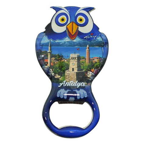 Toptan Antalya Temalı Myros Baykuş Açacak Magnet T 88*47 Mm - 5