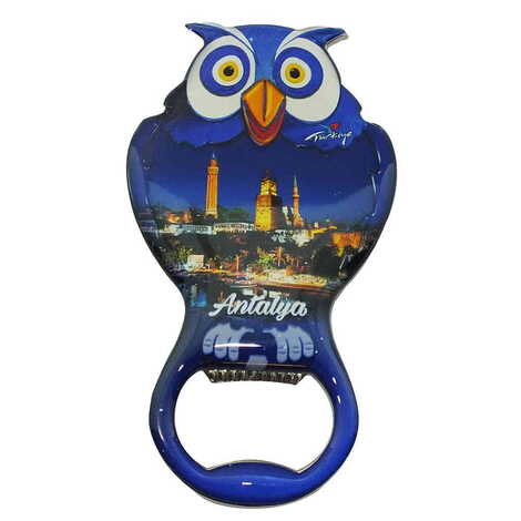 Toptan Antalya Temalı Myros Baykuş Açacak Magnet T 88*47 Mm - 6