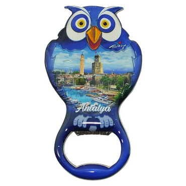 Toptan Antalya Temalı Myros Baykuş Açacak Magnet T 88*47 Mm - 7