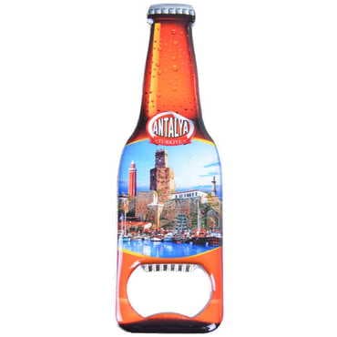 Antalya Themed Beer Bottle Shaped Metal Magnetic Bottle Opener 130x39 mm - 6