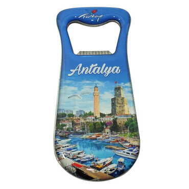 Antalya Themed Customizable Metal Magnetic Bottle Opener 95x42 mm - 5