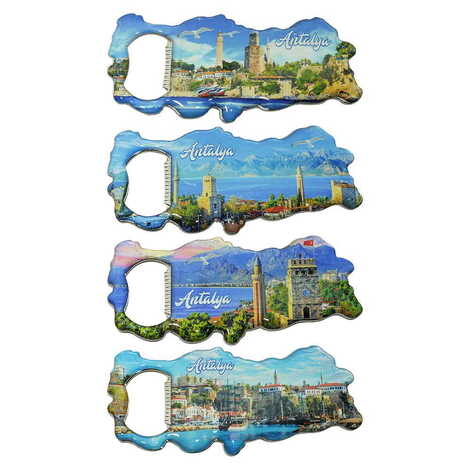 Toptan Antalya Temalı Myros Metal Harita Açacak Magnet 100x45 mm - 2