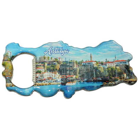 Toptan Antalya Temalı Myros Metal Harita Açacak Magnet 100x45 mm - 3