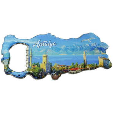 Toptan Antalya Temalı Myros Metal Harita Açacak Magnet 100x45 mm - 5