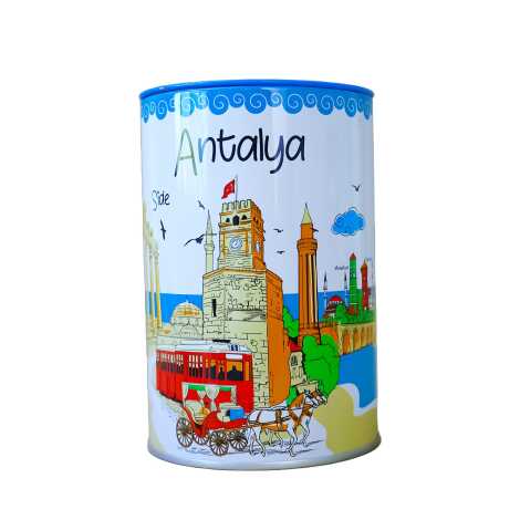 Antalya Temalı Myros Metal Kumbara 83x83x125 mm - 1