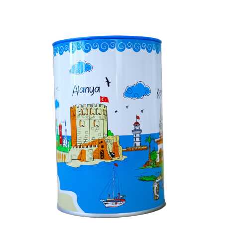 Antalya Temalı Myros Metal Kumbara 83x83x125 mm - 2