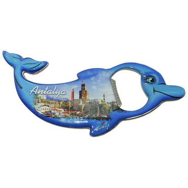 Toptan Antalya Temalı Myros Metal Yunus Açacak Magnet 102x67 mm - 4