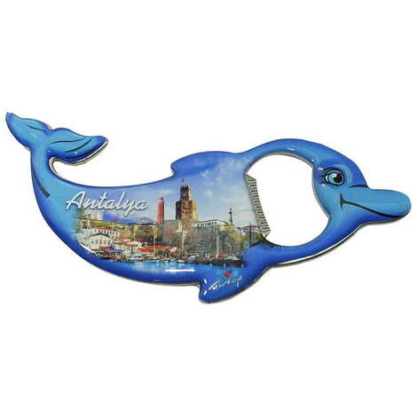 Toptan Antalya Temalı Myros Metal Yunus Açacak Magnet 102x67 mm - 4