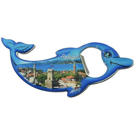 Toptan Antalya Temalı Myros Metal Yunus Açacak Magnet 102x67 mm - 5