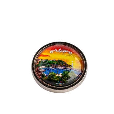 Antalya Themed Myros Metal Round Badge 18 mm