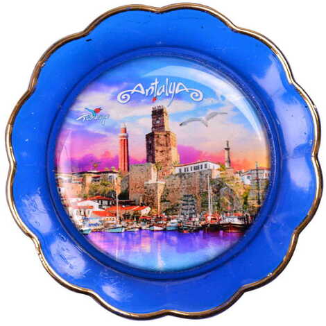Toptan Antalya Temalı Myros Tabak Magnet 73 mm - 15
