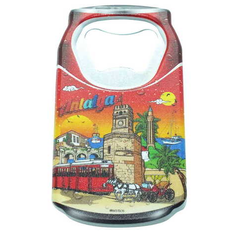 Toptan Antalya Temalı Myros Teneke Kutu Açacak Magnet 43x80 mm - 8