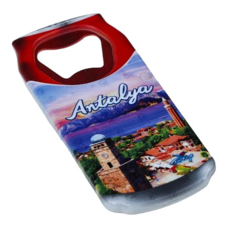 Toptan Antalya Temalı Myros Teneke Kutu Açacak Magnet 43x80 mm - 11