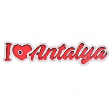 Toptan Antalya Temalı Myros Yazı Ahşap Magnet - 8