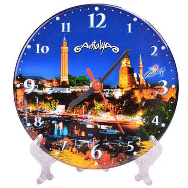 Antalya Themed Epoxy Wall Clock Home Decoration 17 Cm - 7