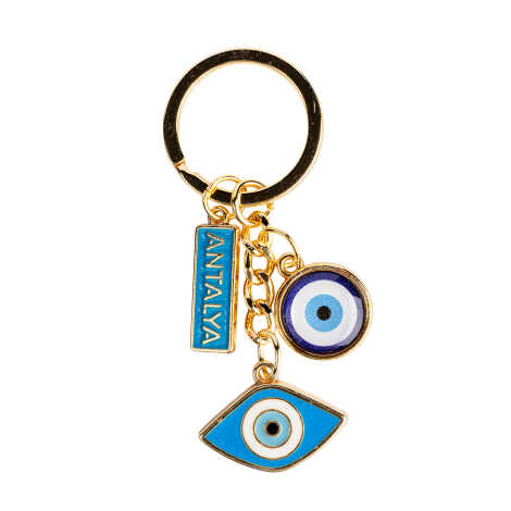 Antalya Temalı Nazar Anahtarlık Altın Koleksiyon - 13