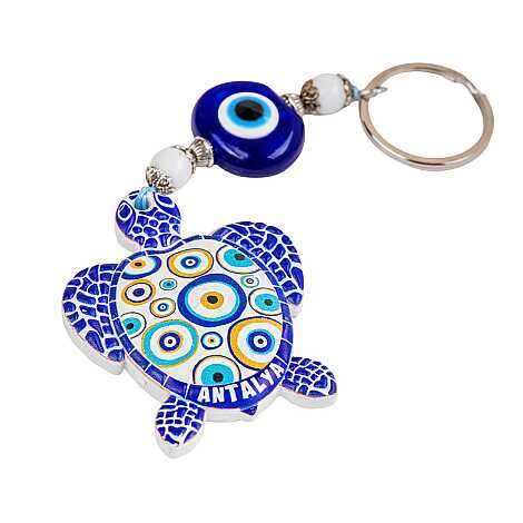 Antalya Temalı Nazar Caretta Polyester Anahtarlık - 7