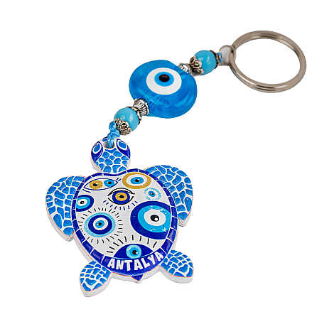 Antalya Temalı Nazar Caretta Polyester Anahtarlık - 4