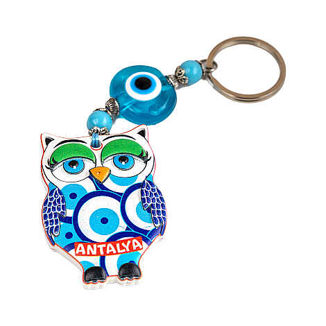 Antalya Temalı Nazarlı Polyester Anahtarlık - 3