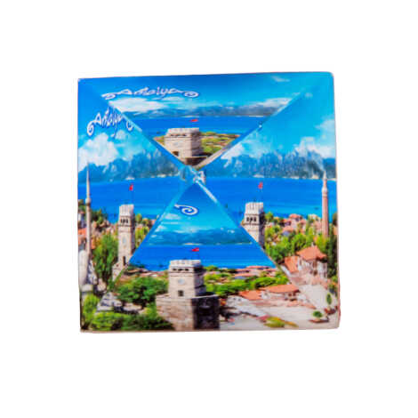 Antalya Temalı Piramit Kağıt Ağırlığı 4 cm - 2