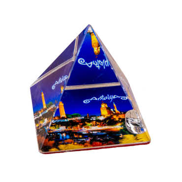 Antalya Temalı Piramit Kağıt Ağırlığı 6 cm - Myros