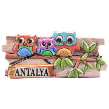Antalya Themed Polyester UV Printed Stoned And Nacrous Fridge Magnet