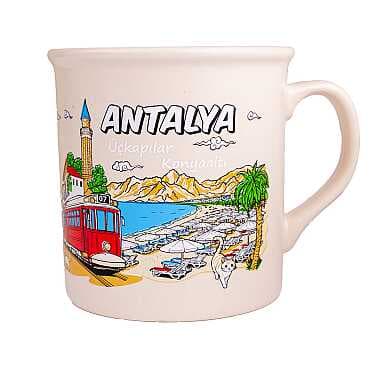 Antalya Temalı Renkli Serigrafi Kupa - 8
