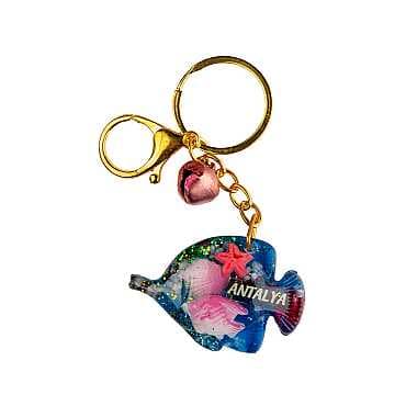 Antalya Temalı Şeffaf Polyester Anahtarlık Golden Collectıon - 8