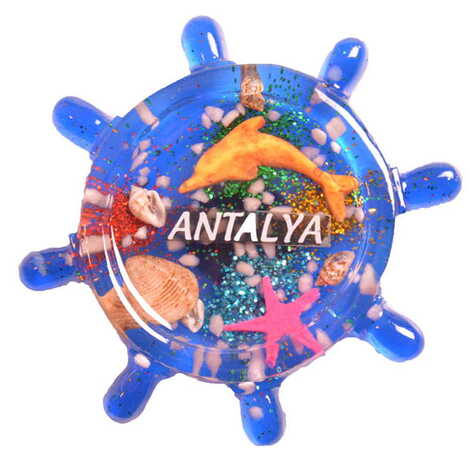 Toptan Antalya Temalı Şeffaf Polyester Magnet