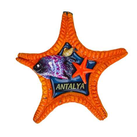 Antalya Temalı Şeffaf Polyester Tabak Magnet - 20