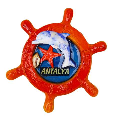 Antalya Temalı Şeffaf Polyester Tabak Magnet - 19