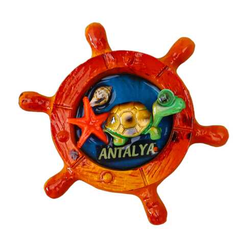 Antalya Temalı Şeffaf Polyester Tabak Magnet - 18