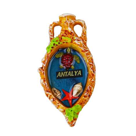 Antalya Temalı Şeffaf Polyester Tabak Magnet - 15
