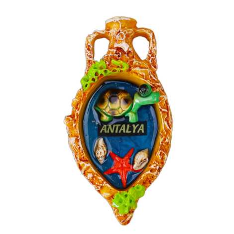 Antalya Temalı Şeffaf Polyester Tabak Magnet - 14