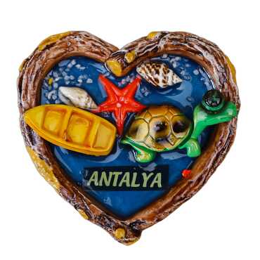 Antalya Temalı Şeffaf Polyester Tabak Magnet - 12